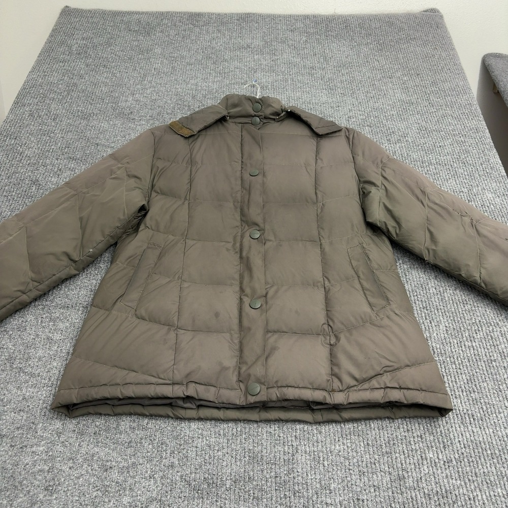 Snowfly Puffer Jacket Womens XL Brown Polyester Quilted Heavy Winter Style